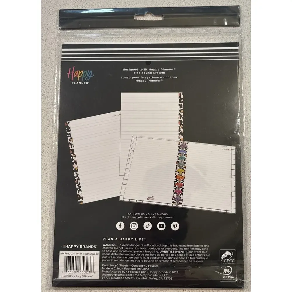 New Bundle Happy Planner Stay Wild Styled Fill Paper Dividers Accessories Folder